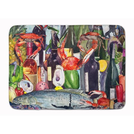 Carolines Treasures Wine and Speckled Trout Machine Washable Memory Foam Mat 8916RUG